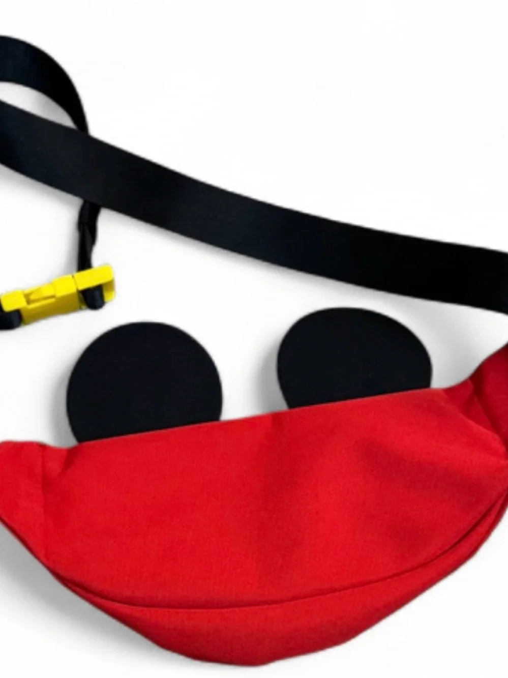 Disney Red and Black Mickey Ear Waist Pack with Yellow Buckle